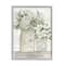 Stupell Industries Alluring White Florals Classic Country Ceramic Jars in Gray Frame Wall Art